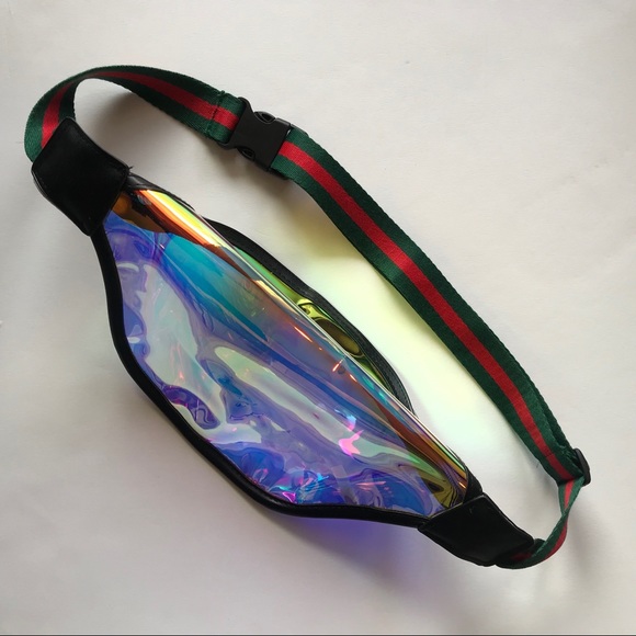 1 Left! Holographic Fanny Pack Clear Bag - Picture 3 of 7